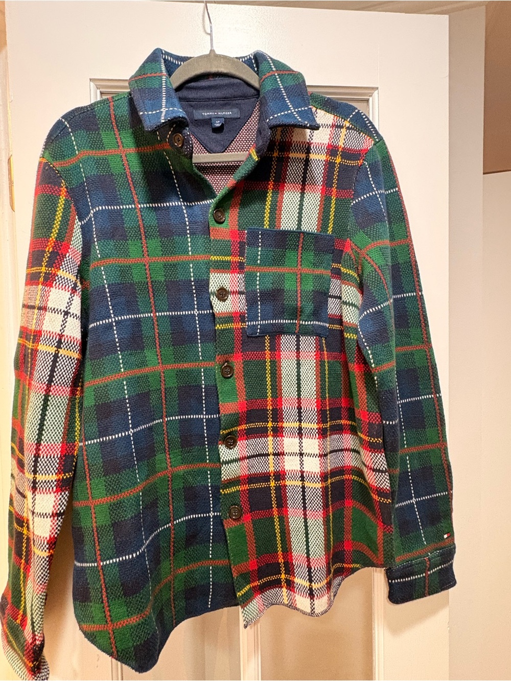 Tommy Hilfiger Plaid Shirt Jacket Shacket Women’s Small Plaid